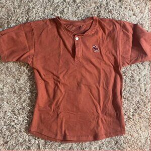 Red/Orange Abercrombie and Fitch T-Shirt with Logo
